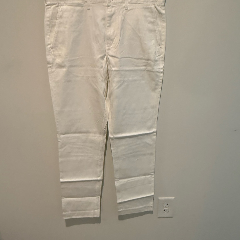 J. Crew Men's White Chinos